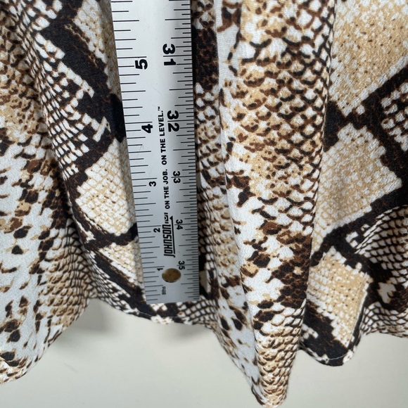 Maeve Anthropologie Women's Sz S Juno Tan Python Snake Print Dress 3/4 Sleeve - Picture 10 of 15